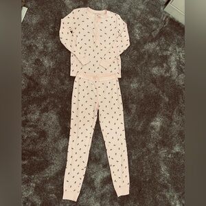 Victoria's Secret Light Pink Ribbed Pajama Set